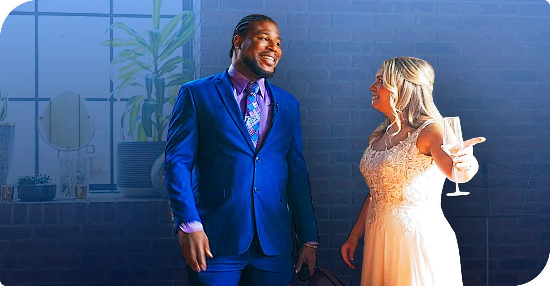 A Motion DJ with the bride on the wedding day